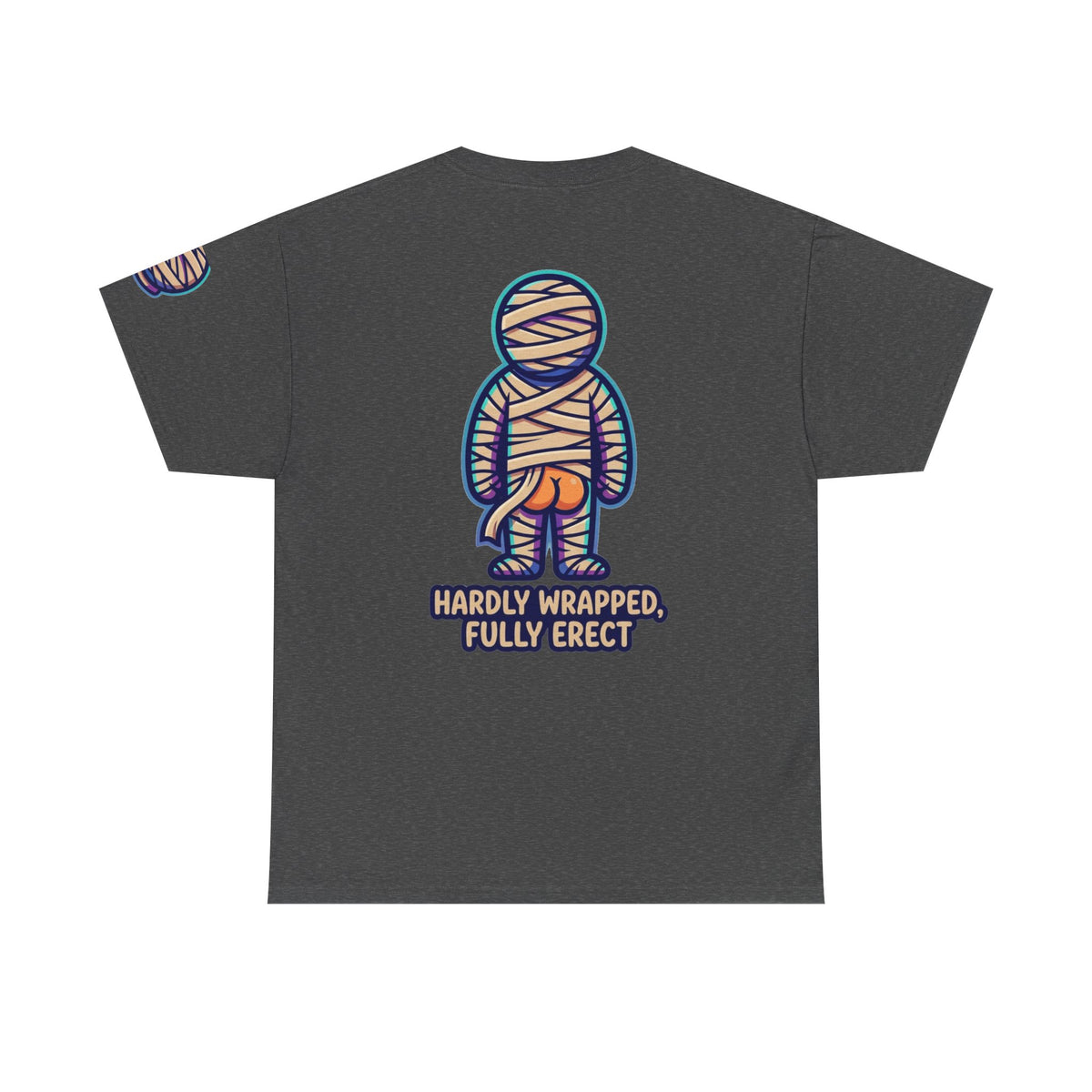 Color: Dark Heather | Hardly Wrapped, Fully Erect Premium Graphic Tee