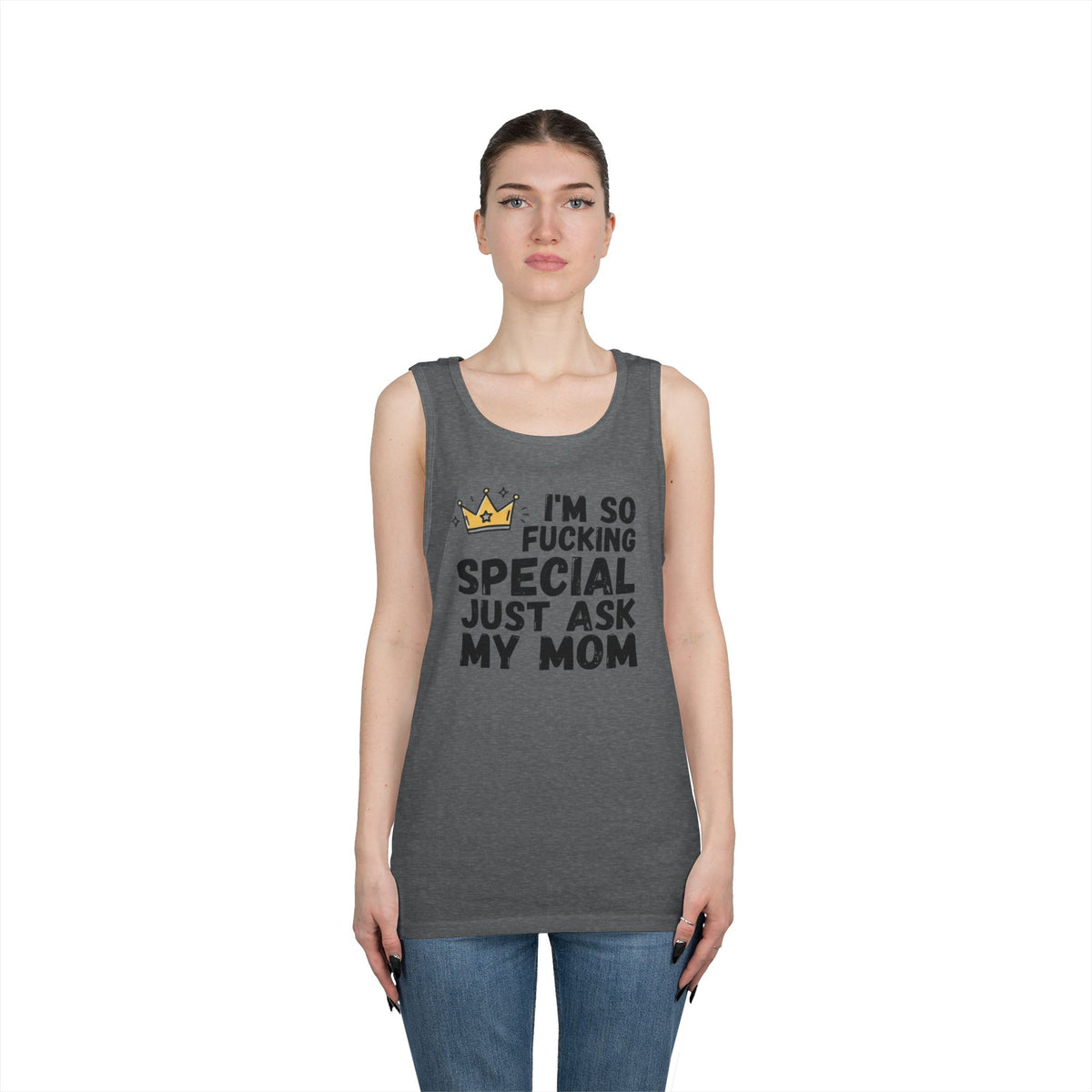 Color: Graphite Heather | I'm Fucking Special Tank Top