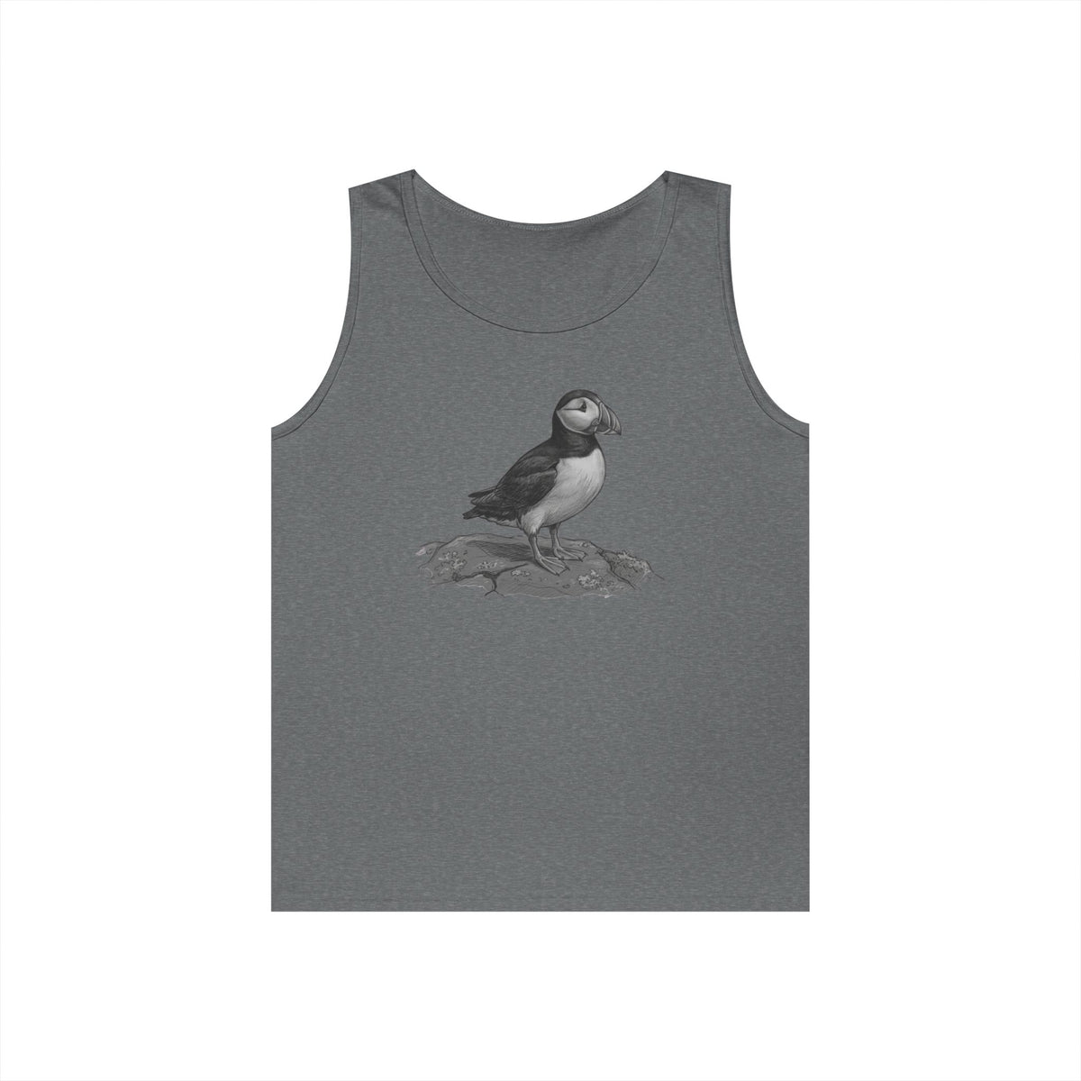 "Pencil Sketch Art Puffin" Tank Top