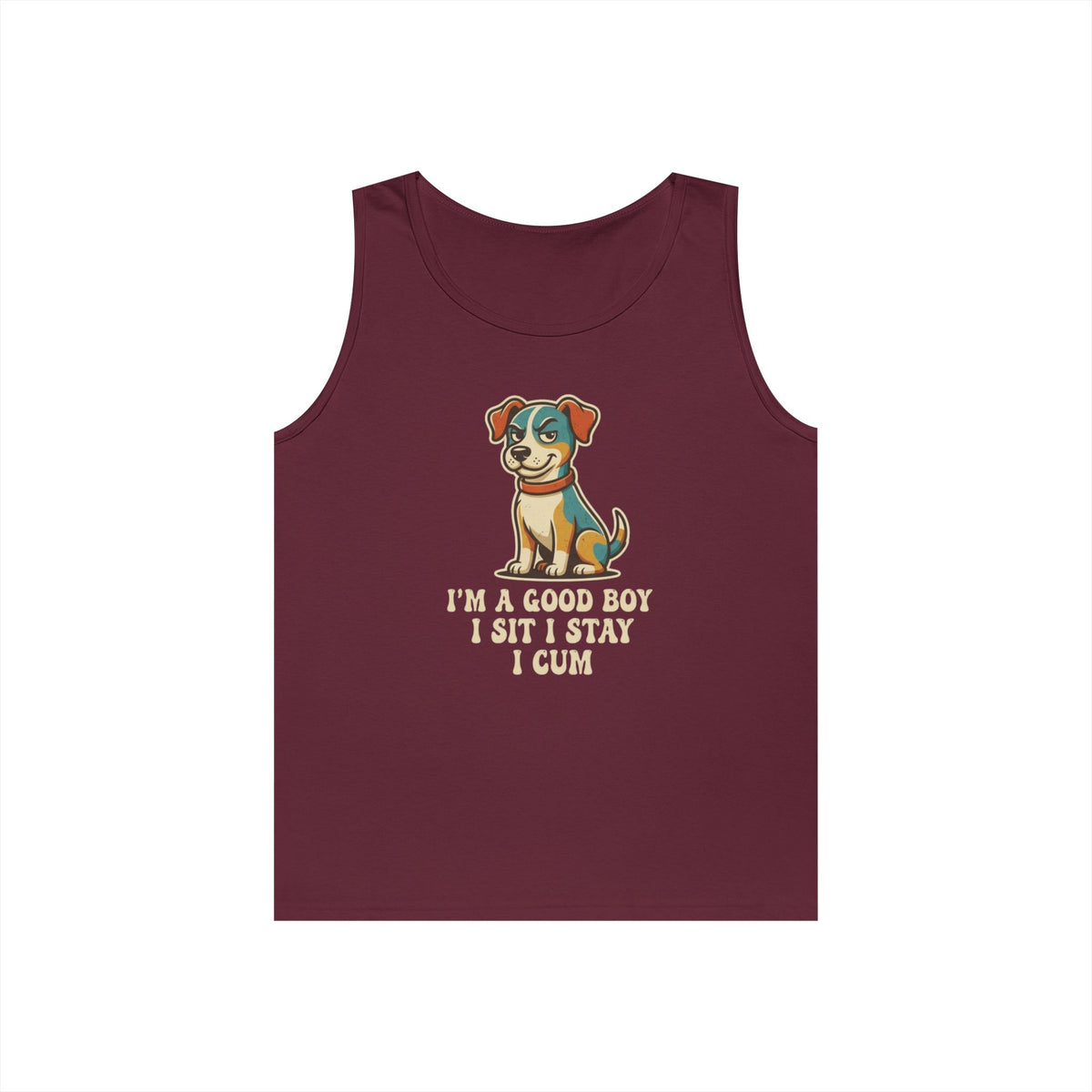 Color: Maroon | I'm A Good Boy Tank Top