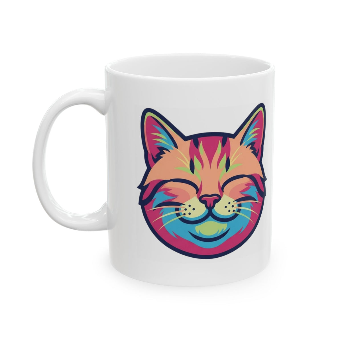 "Always Cuddle Your Pussy" White Ceramic Mug — Graphic