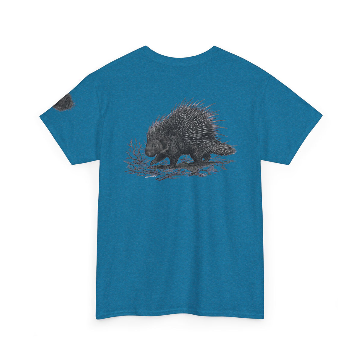 "Pencil Sketch Art Porcupine" Premium Graphic Tee