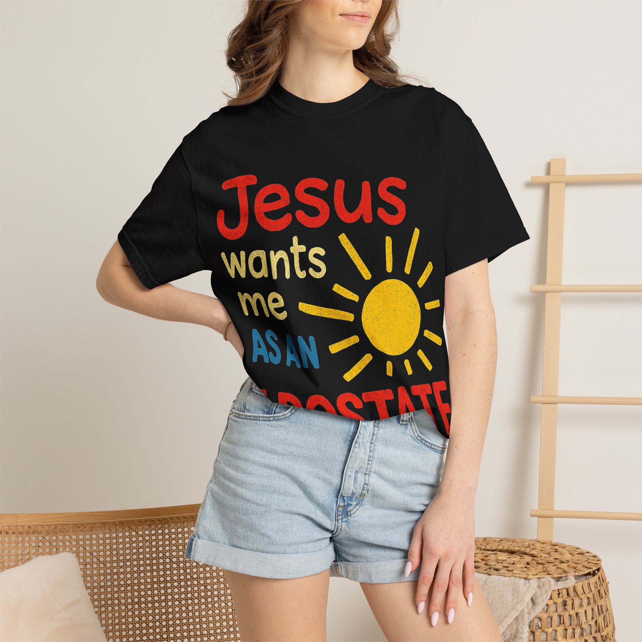 "Jesus Wants Me As An Apostate" Unisex Garment-Dyed T-shirt