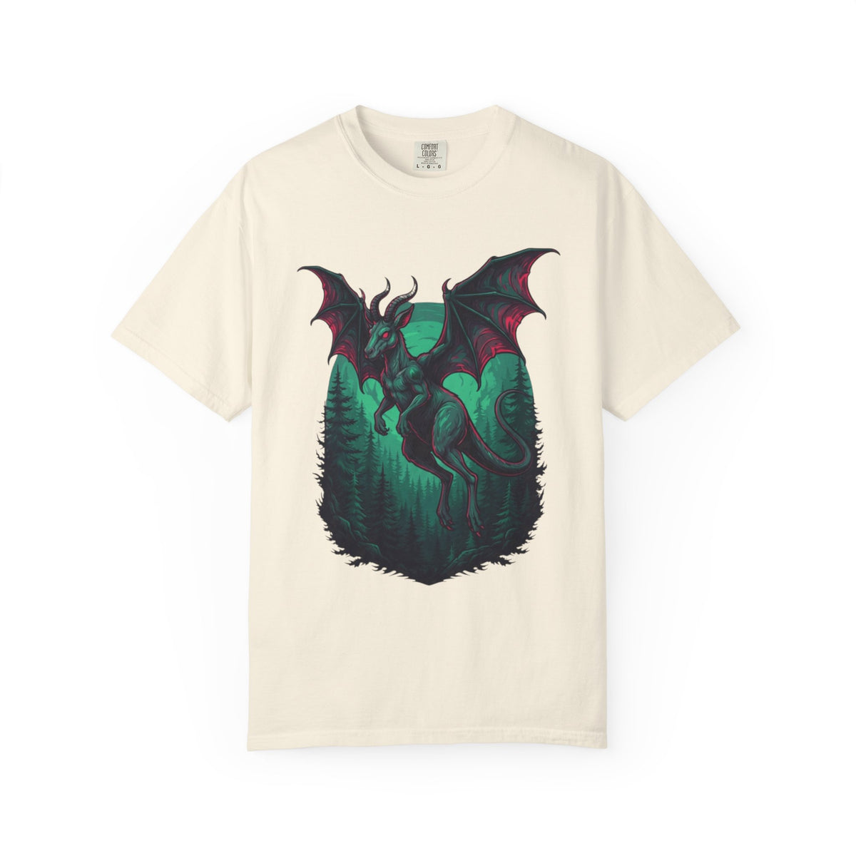Color: Ivory | The Jersey Devil (New Jersey, USA) Unisex Garment-Dyed Tee