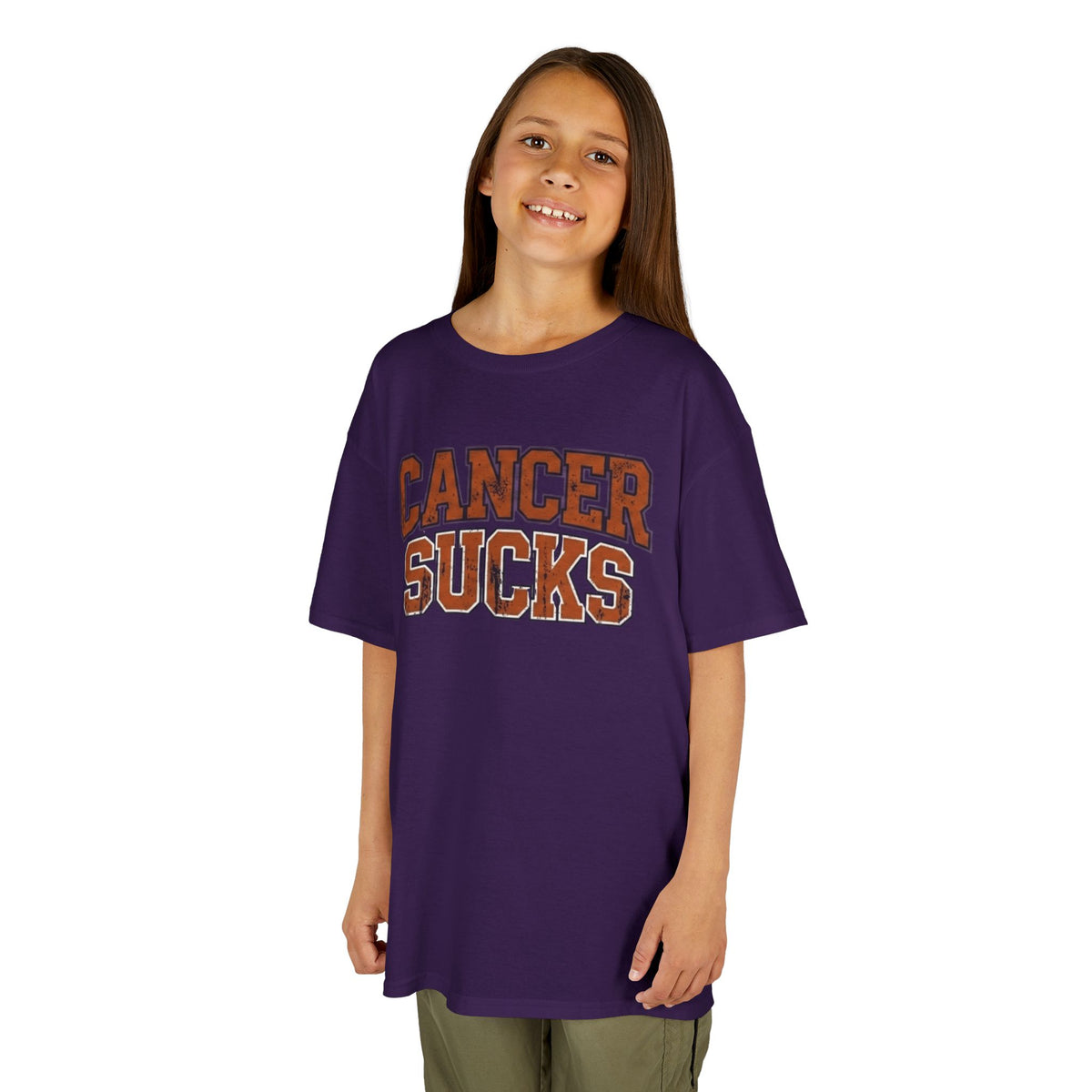 Color: Purple | Cancer Sucks Kids Tee