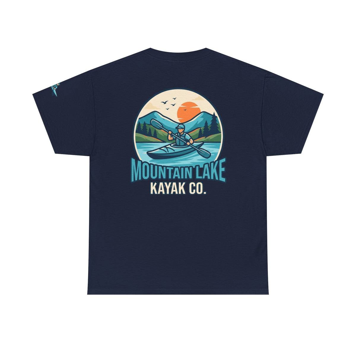 Color: Navy | Mountain Lake Kayak Premium Graphic Tee