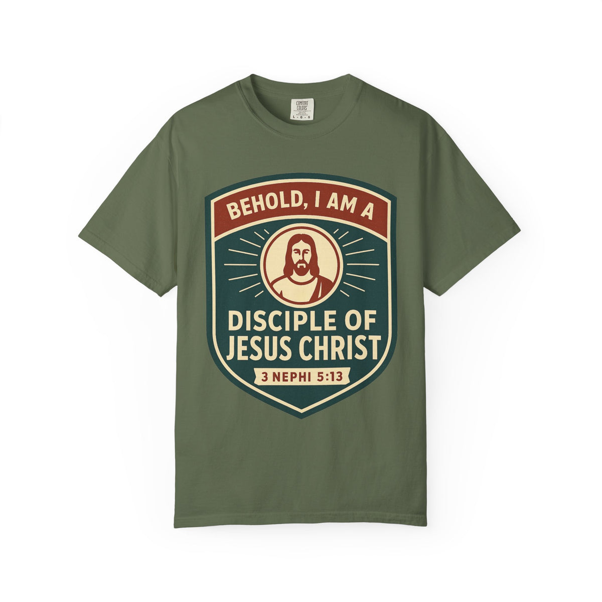 Color: Sage | Behold, I am a Disciple of Jesus Christ Unisex Garment-Dyed T-shirt