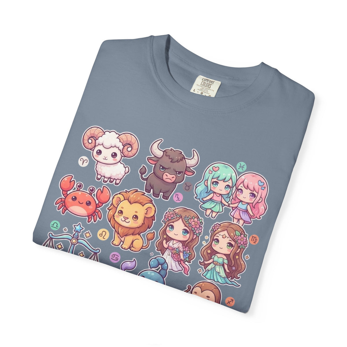 "Cute Chibi Zodiac" Unisex Garment-Dyed Tee