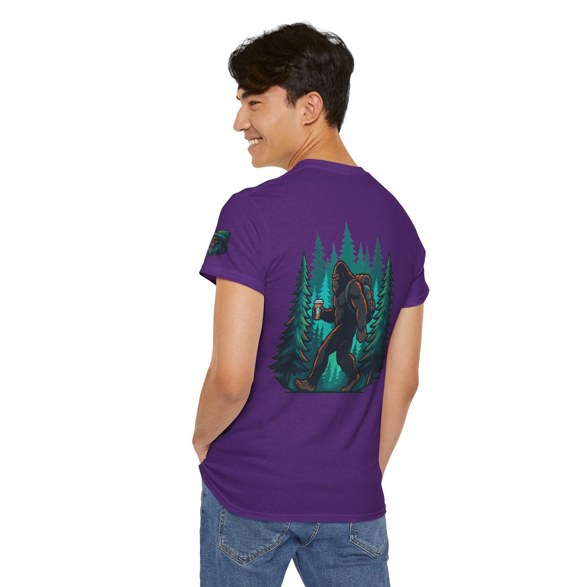 Color: Purple | Bigfoot-Sasquatch (North America) Premium Graphic Tee