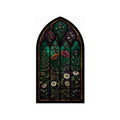 "Stained Glass Floral" Sticker — Main