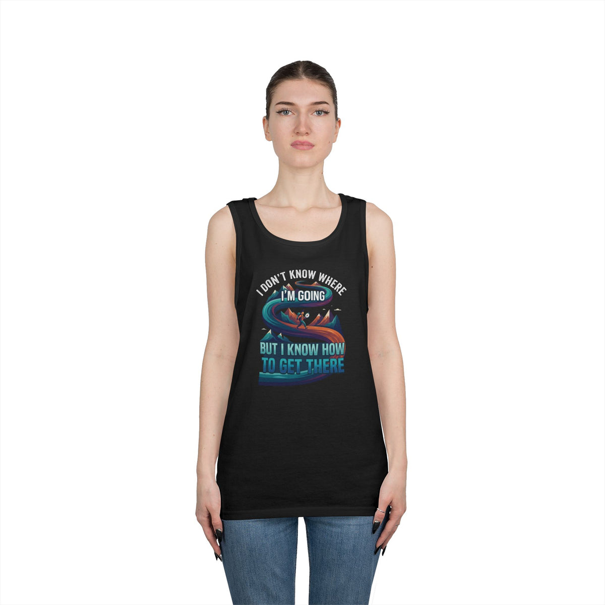 Color: Black | I Don't Know Where I'm Going Tank Top