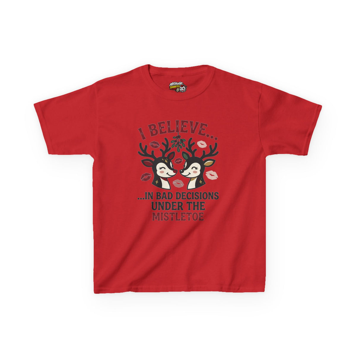 "Bad Decisions Under the Mistletoe" Kids Tee