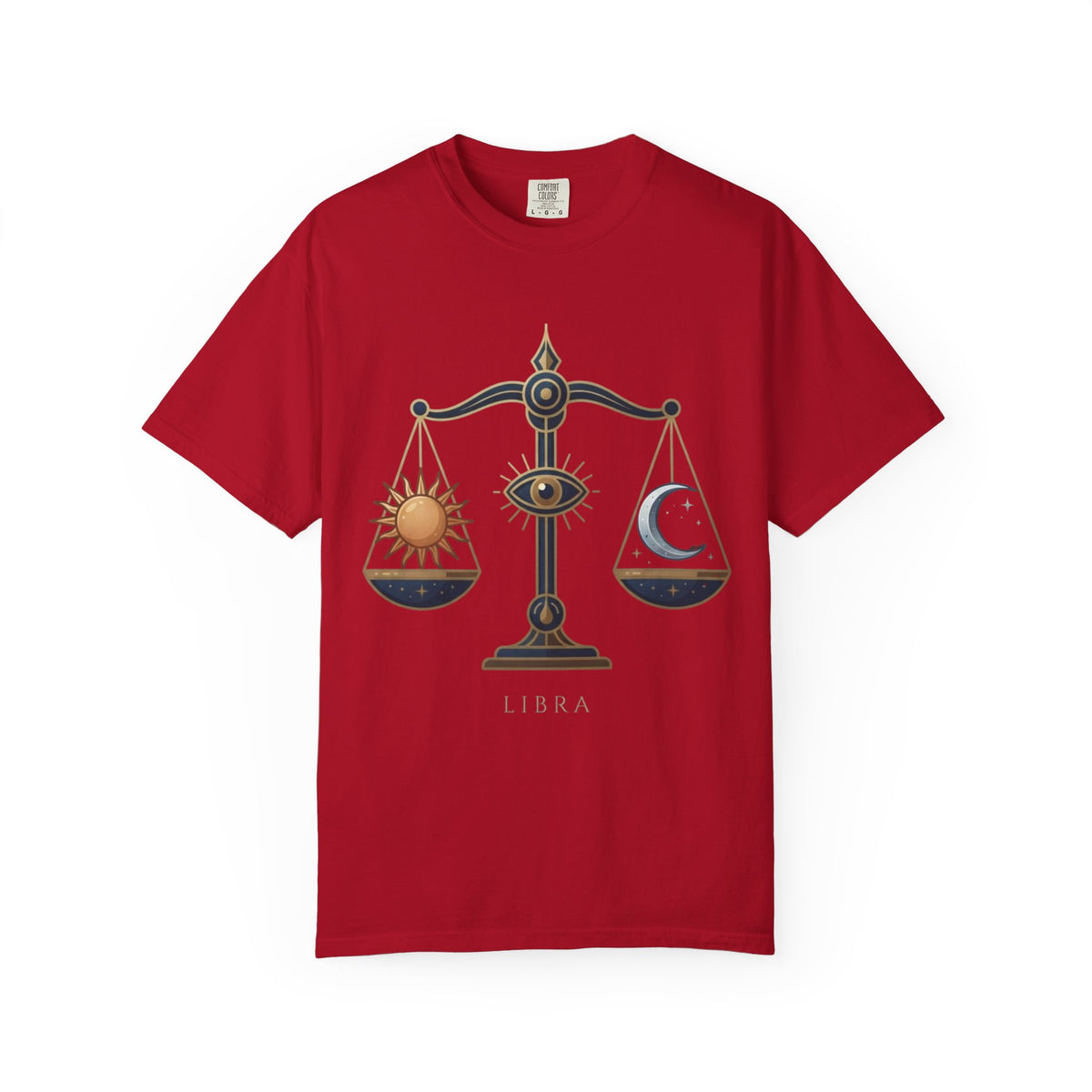 "Libra The Balanced Scales" Unisex Garment-Dyed Tee