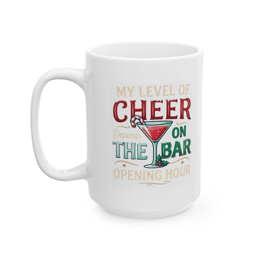 "Christmas Cheer" White Ceramic Mug