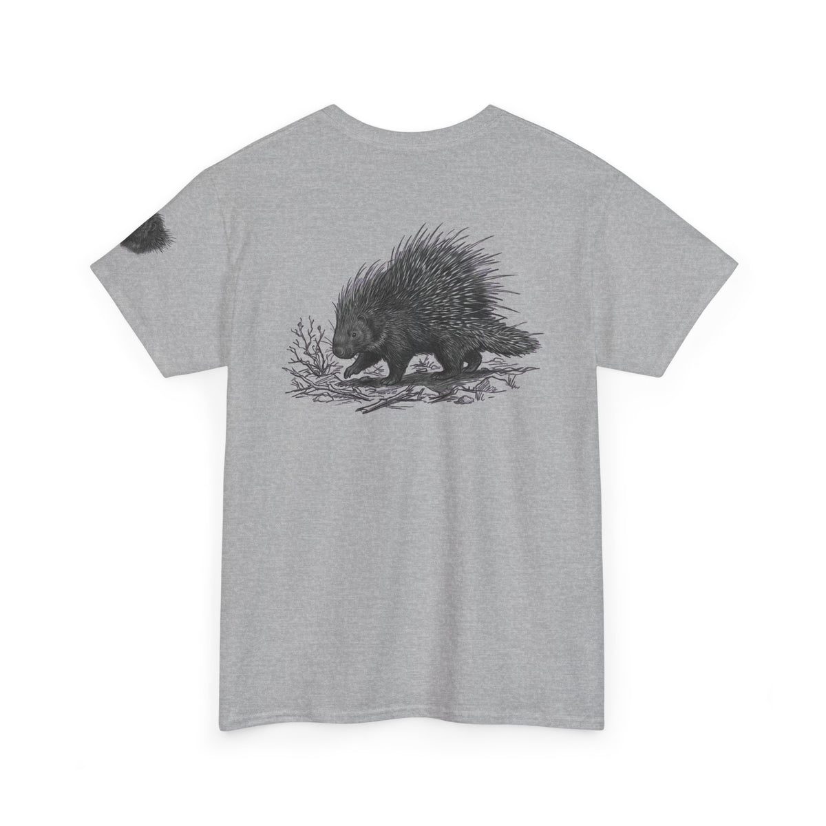 "Pencil Sketch Art Porcupine" Premium Graphic Tee