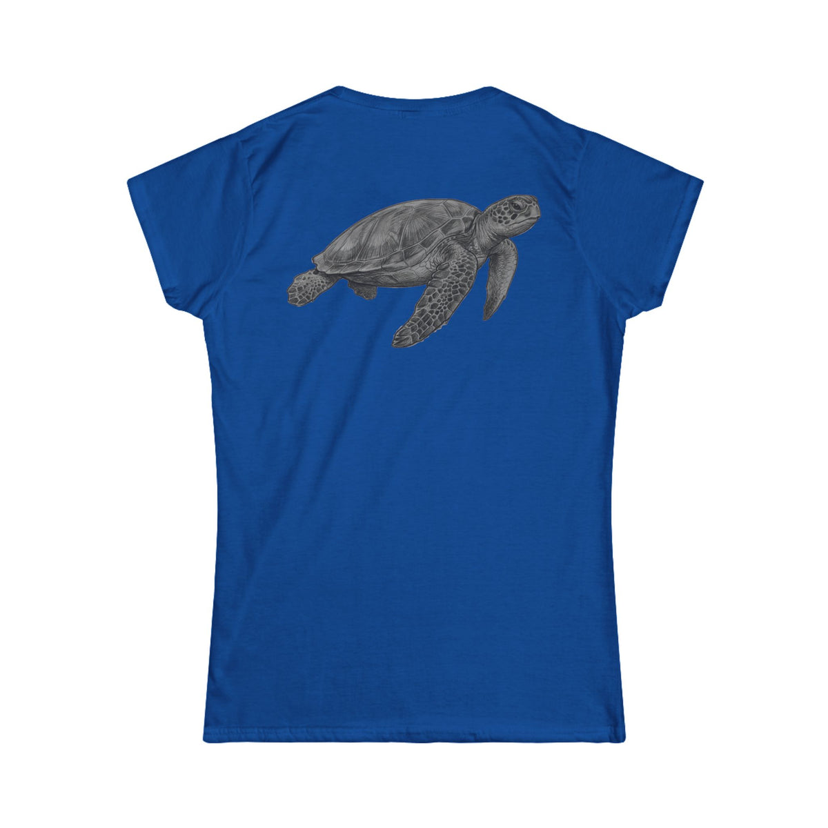 "Pencil Sketch Art Sea Turtle" Women's Tee