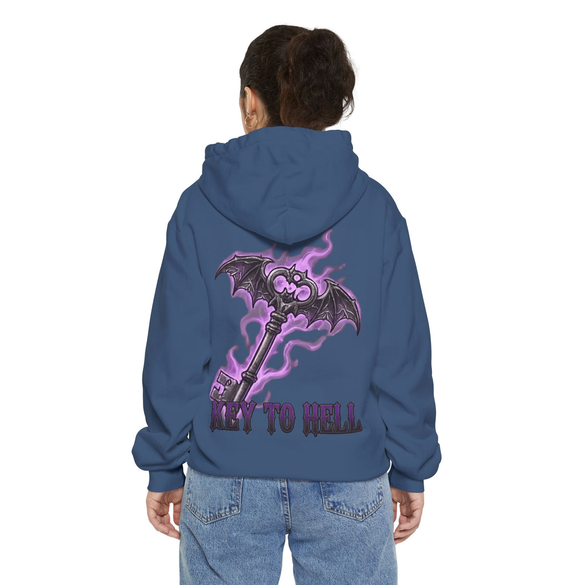 Color: True Navy | Skeleton Key Garment-Dyed Hoodie