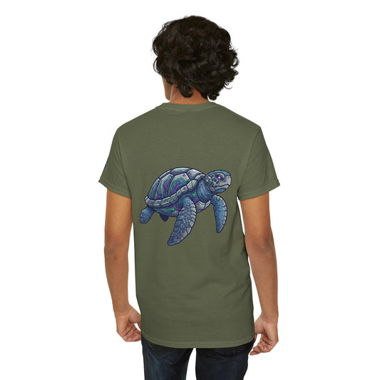Color: Military Green | Cyber Turtle Premium Graphic Tee