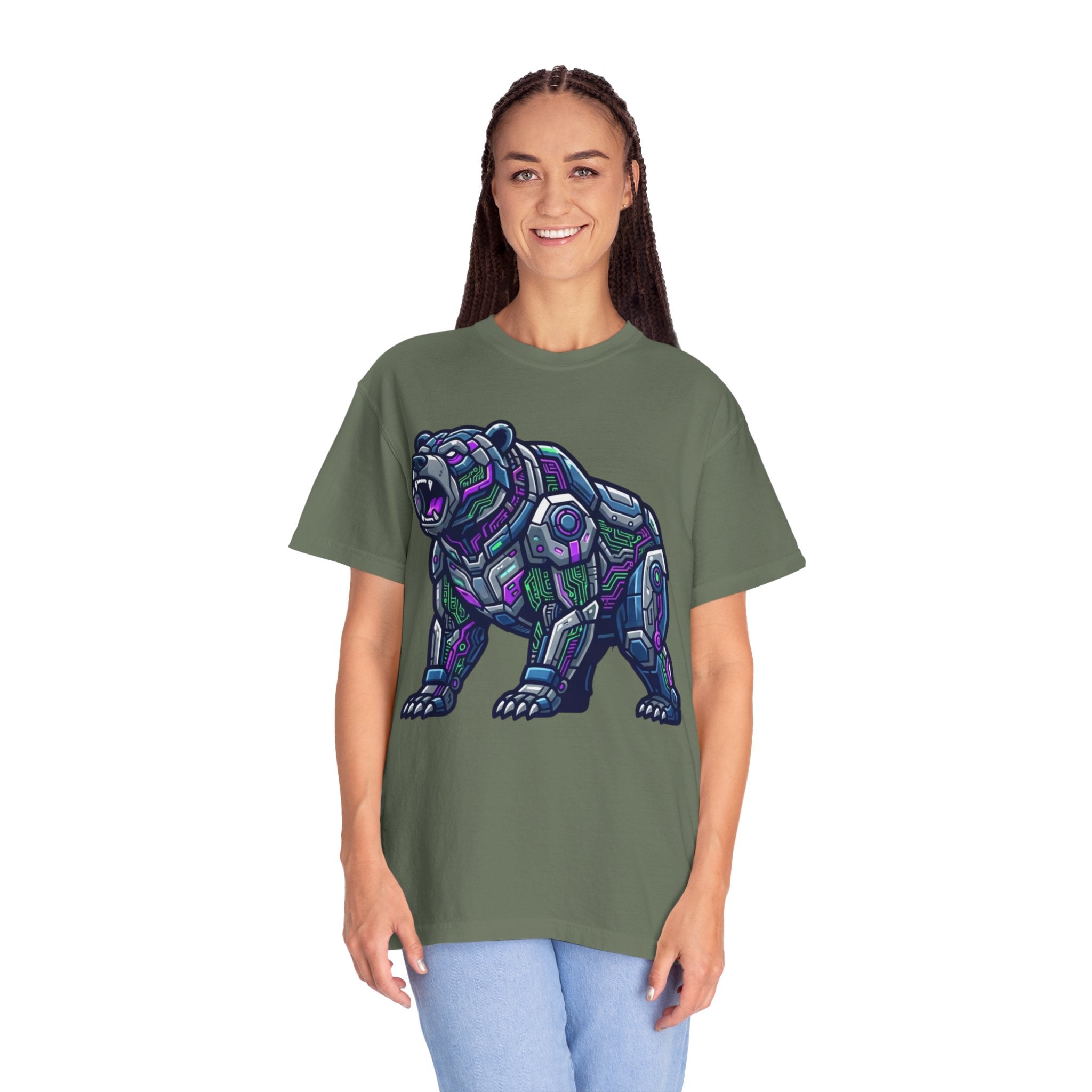 "Cyber Bear" Unisex Garment-Dyed Tee