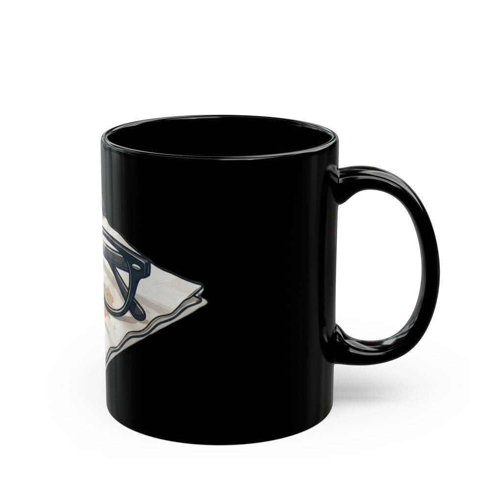 "Alibi Amber Ales" Black Ceramic Mug — Graphic
