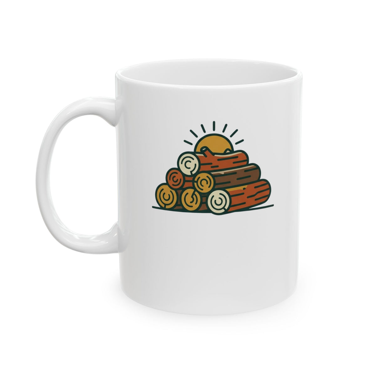 "Morning Wood Appreciation Society" White Ceramic Mug — Graphic