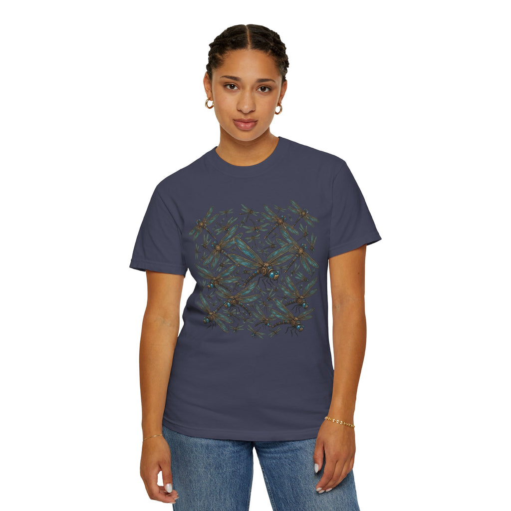 "Dragonfly Swarm" Unisex Garment-Dyed Tee
