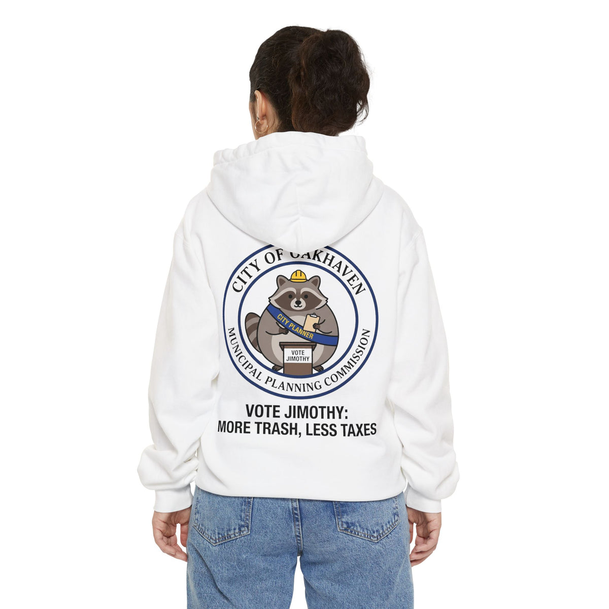 Color: White | Jimothy Garment-Dyed Hoodie