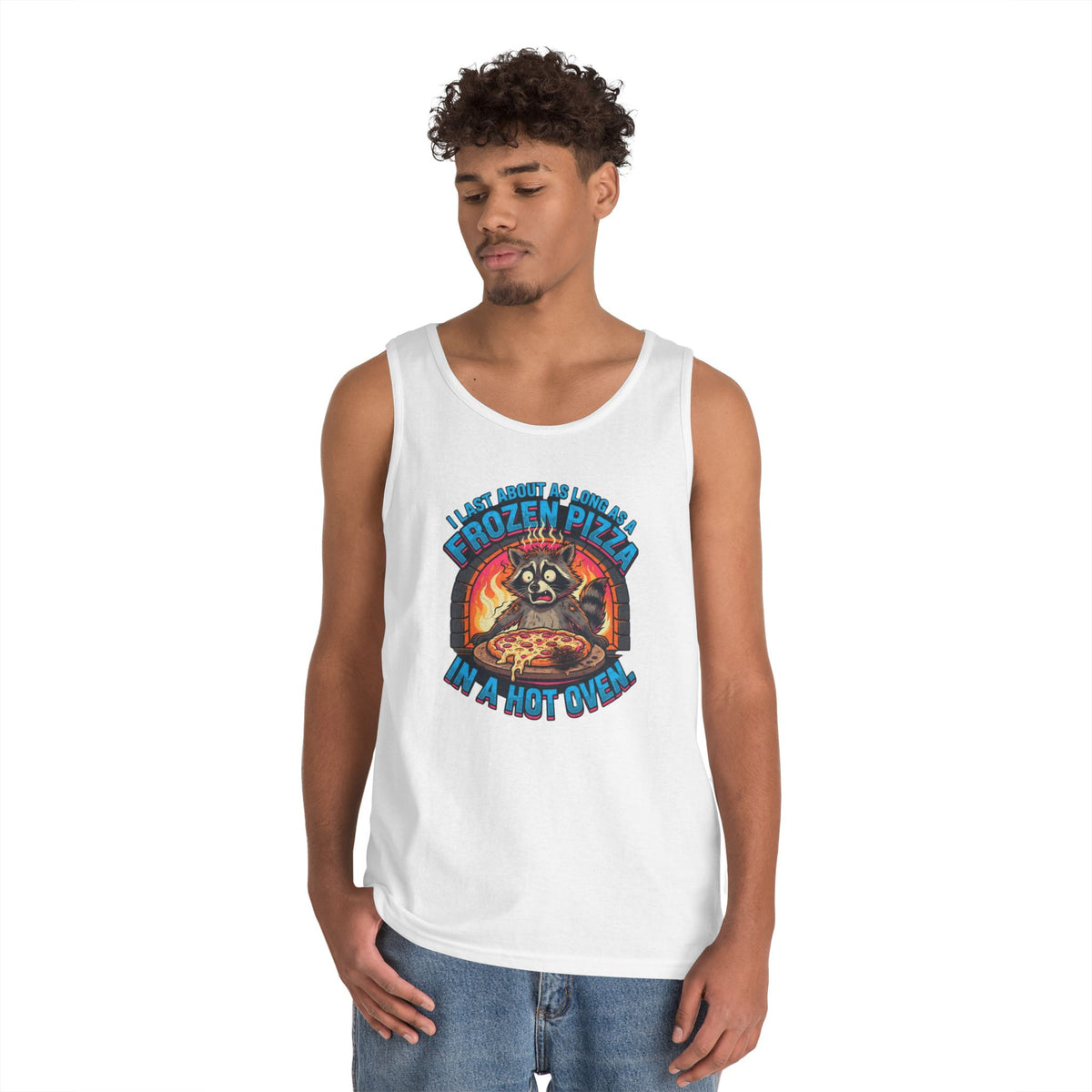 Color: White | Frozen Pizza in a Hot Oven Tank Top
