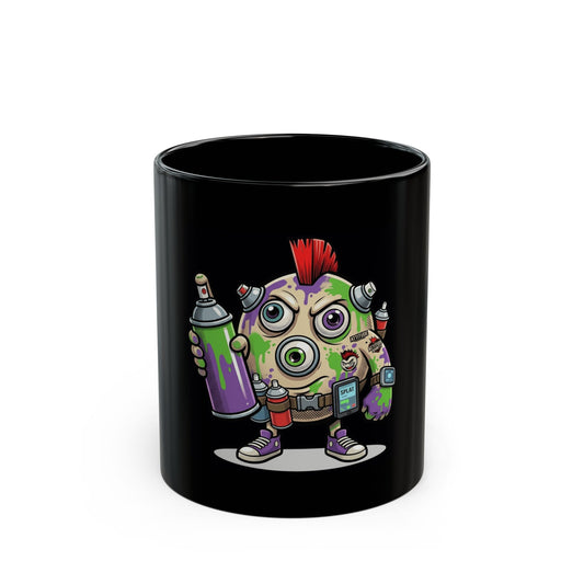 "Graffiti" Black Ceramic Mug