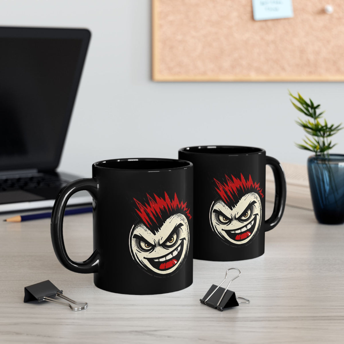 "Hazard" Black Ceramic Mug