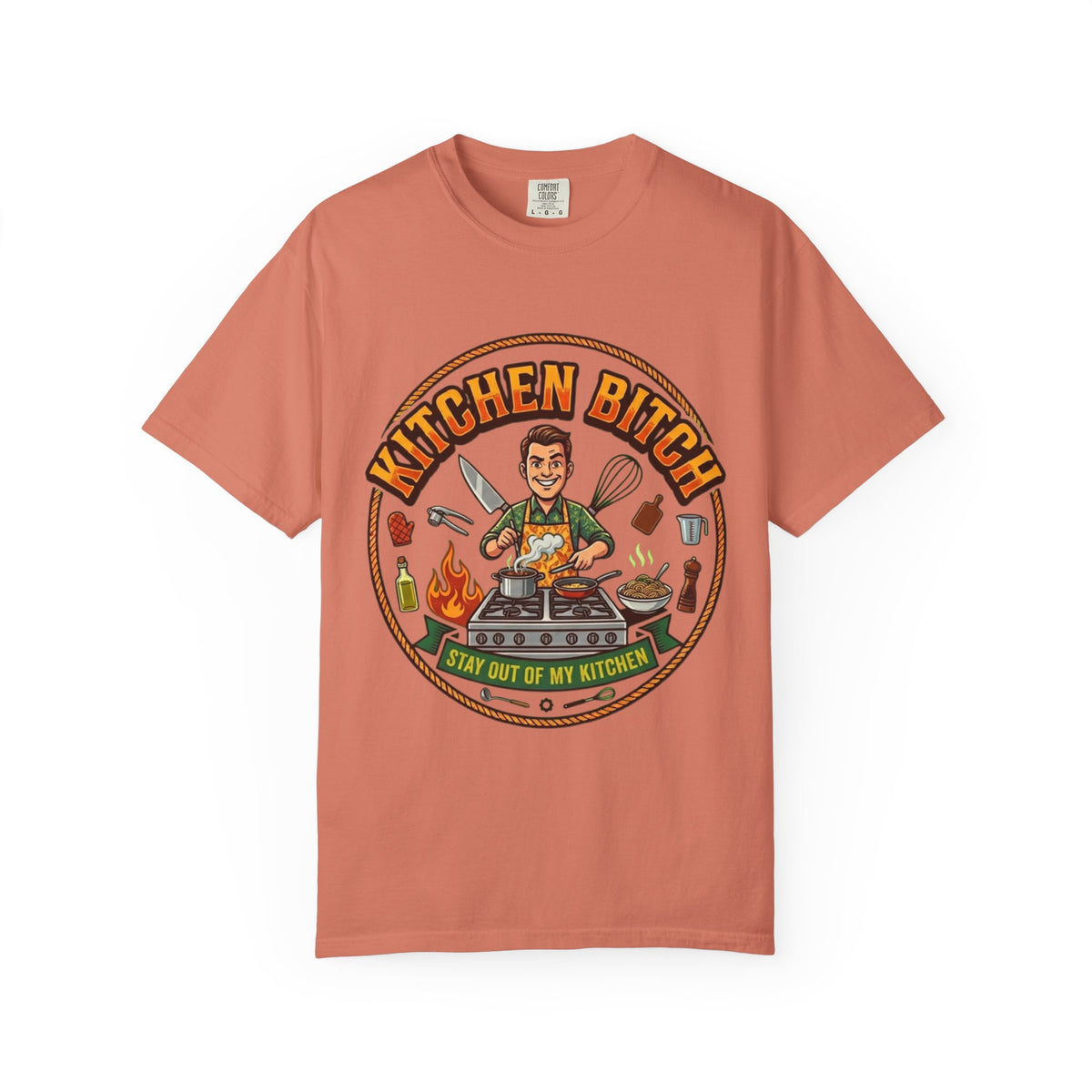 Color: Terracotta | Kitchen Bitch Unisex Garment-Dyed Tee