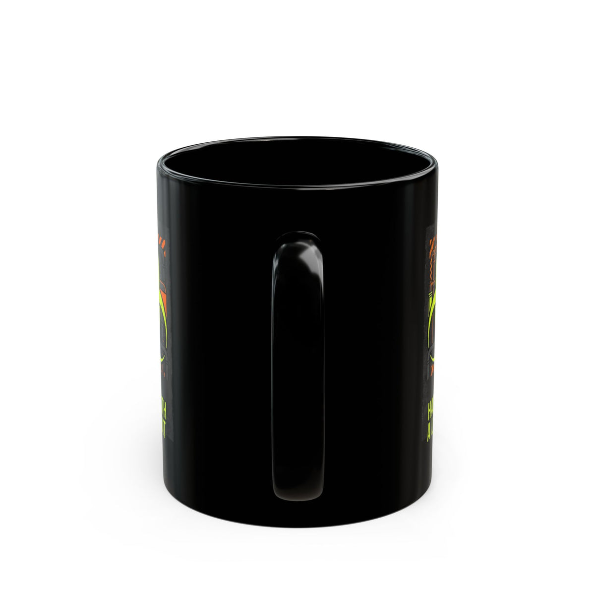 "Toxic handle With Latex" Black Ceramic Mug