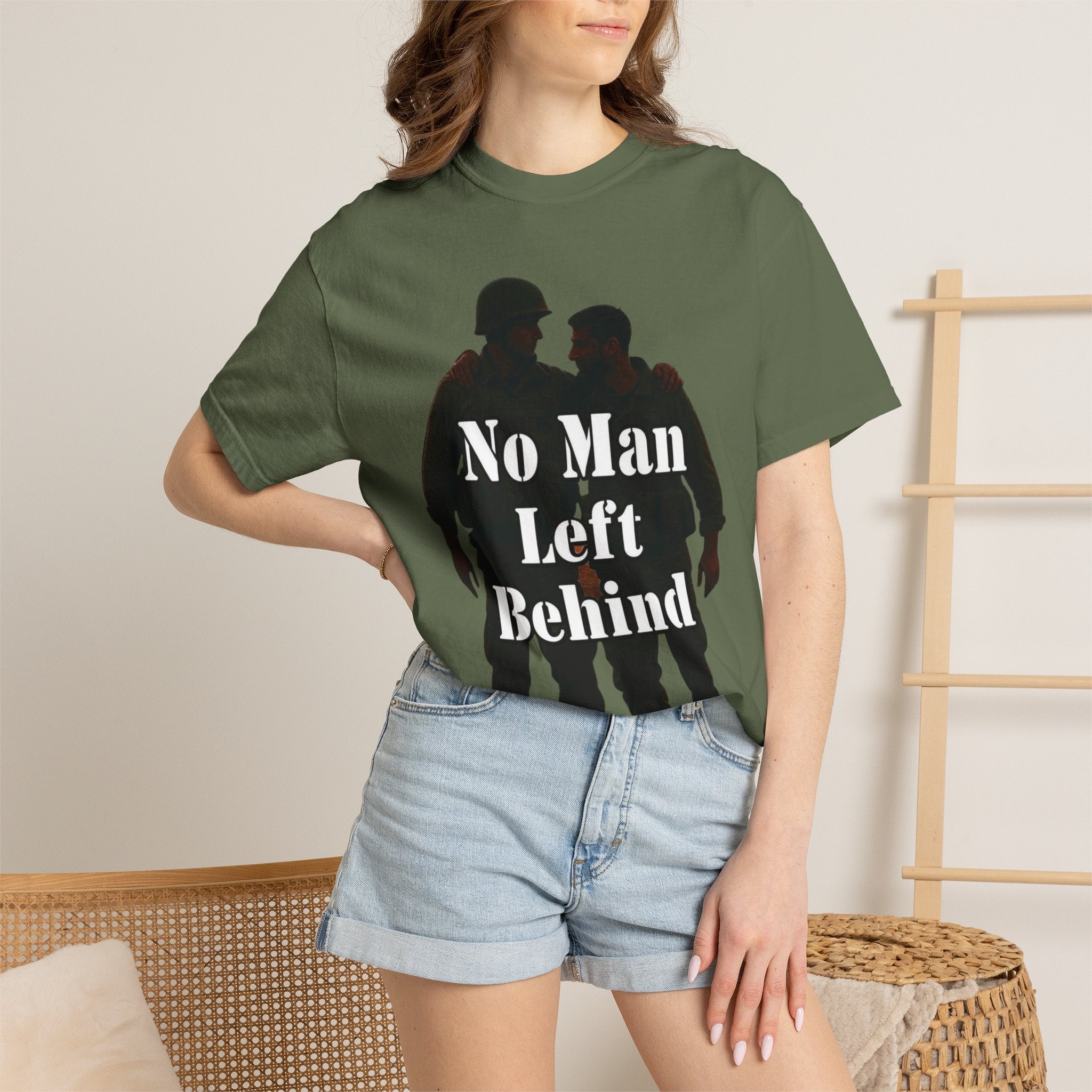 "No Man Left Behind" Unisex Garment-Dyed T-shirt
