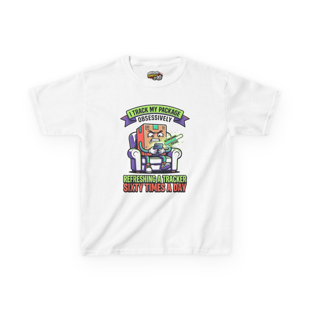 "I Track My Package Obsessively" Kids Tee