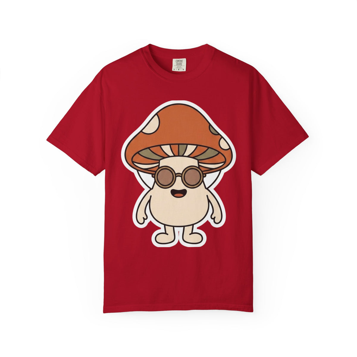 Color: Red | Shroom Man Unisex Garment-Dyed Tee