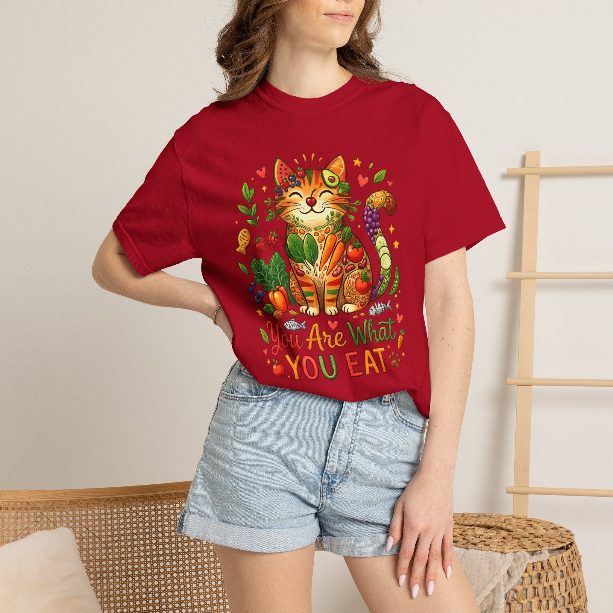"You Are What You Eat - Cat 2" Unisex Garment-Dyed T-shirt