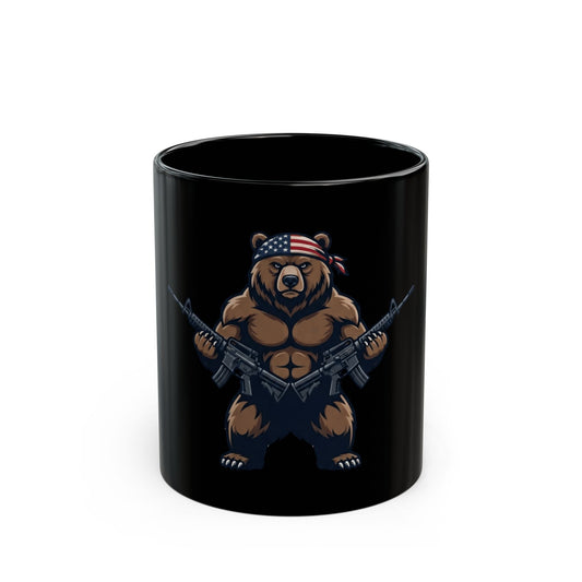 "Right to Arm Bears" Black Ceramic Mug — Graphic