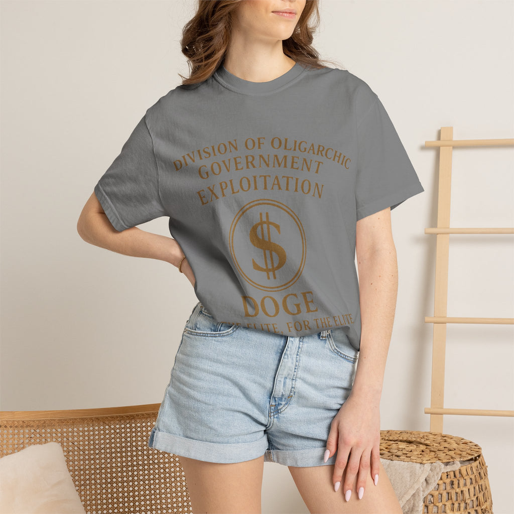 "DOGE—By the Elite, For the Elite" Unisex Garment-Dyed T-shirt