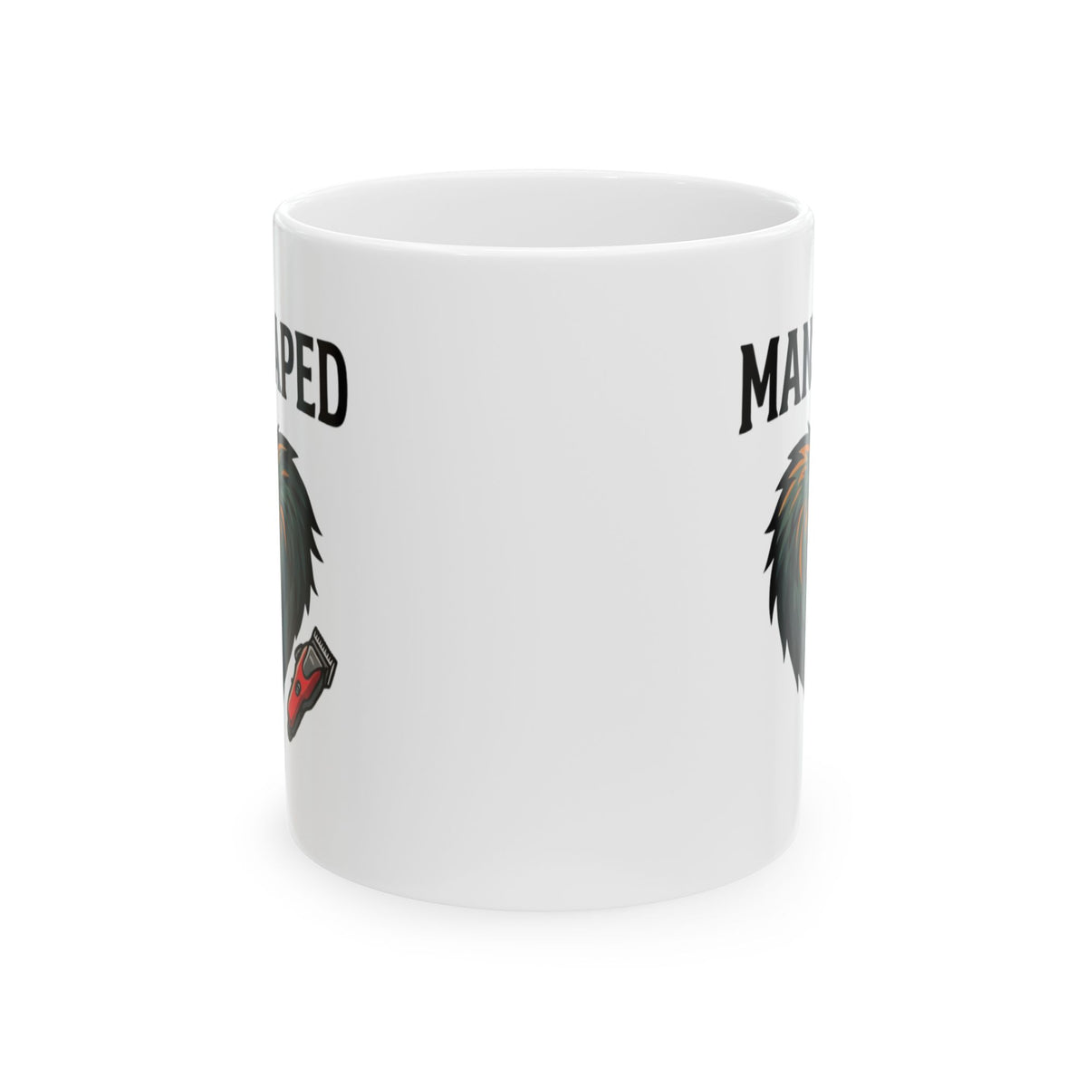 "Manscaped for the Full Moon" White Ceramic Mug — Graphic