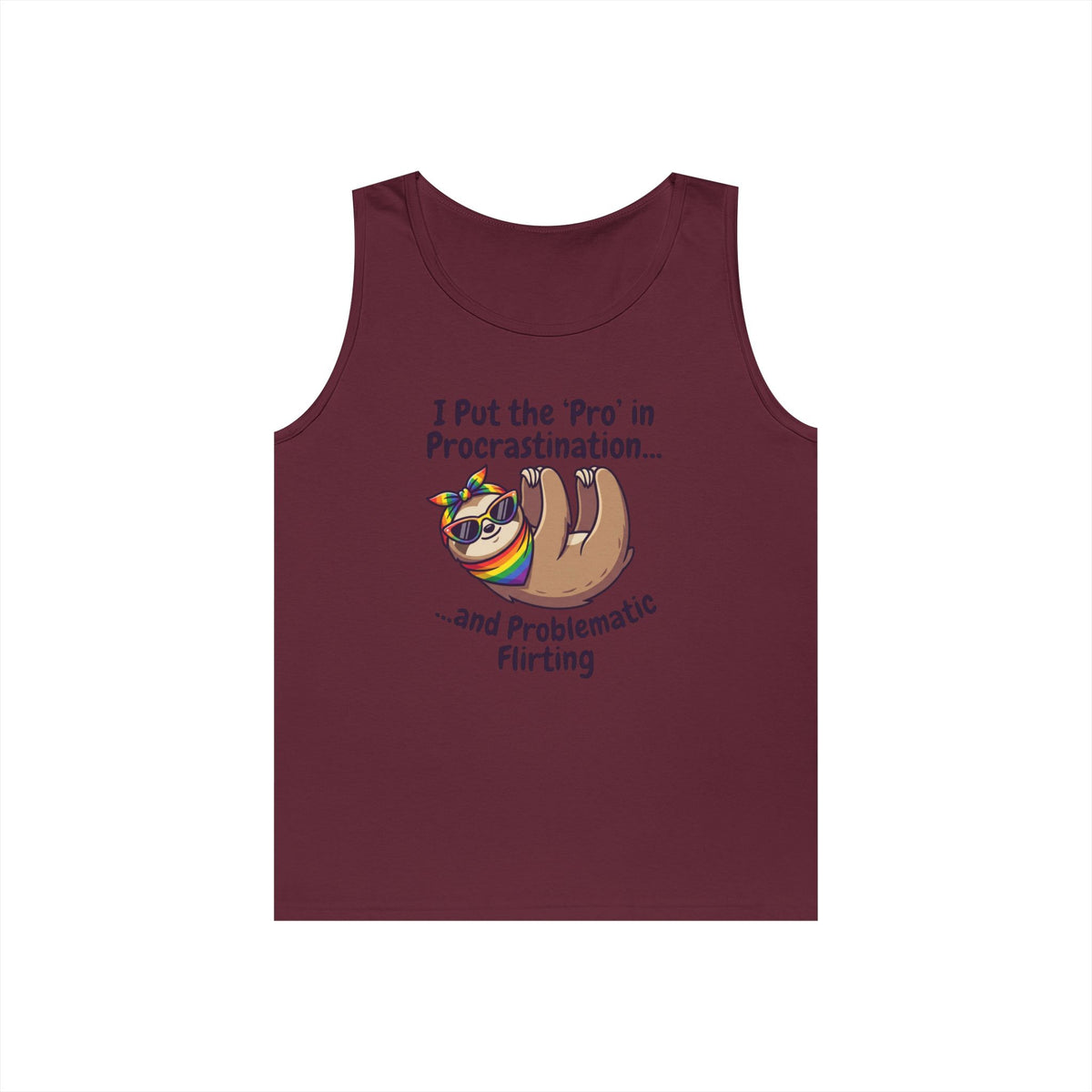 Color: Maroon | Pro in Problematic Flirting Tank Top