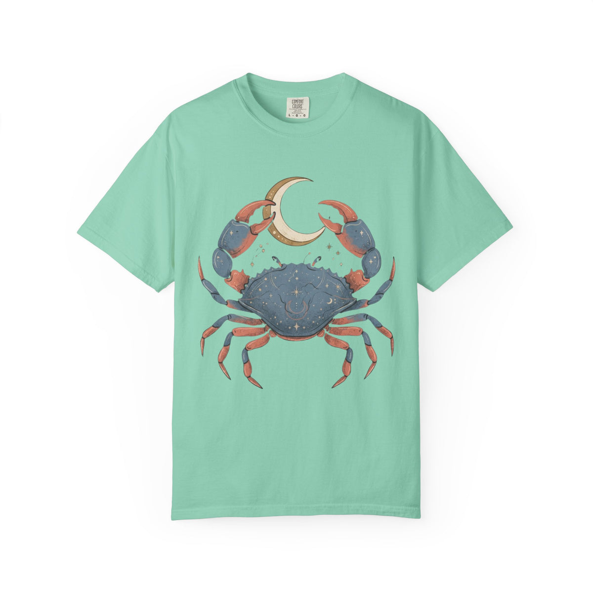 "Cancer The Moon Child Crab" Unisex Garment-Dyed Tee