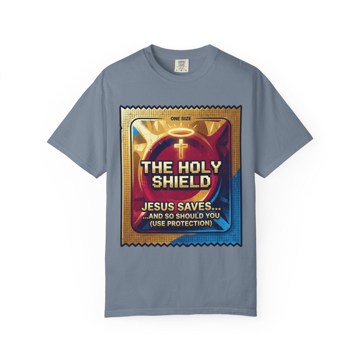 "Good Book Series The Holy Shield" Unisex Garment-Dyed Tee