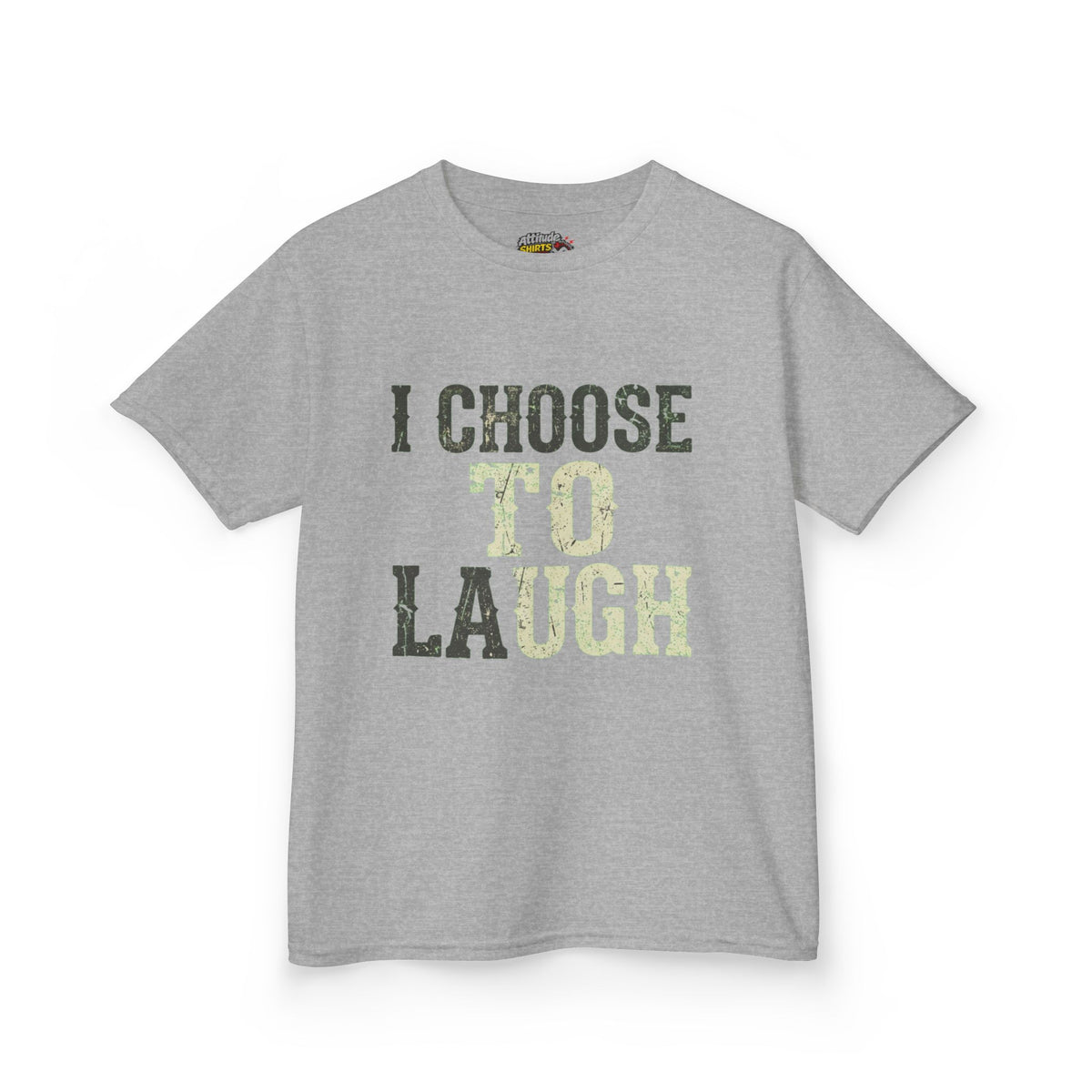 Color: Sport Grey | Choose to Laugh Kids Tee