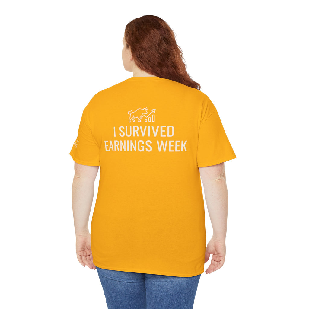 "I Survied Earnings Week" Premium Graphic Tee