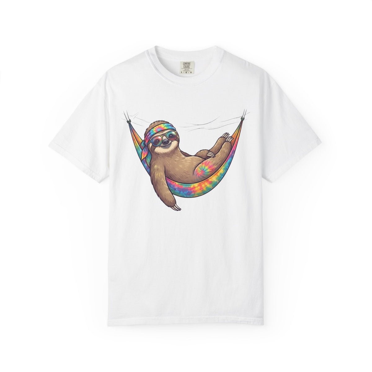 "Hippy Sloth" Unisex Garment-Dyed Tee