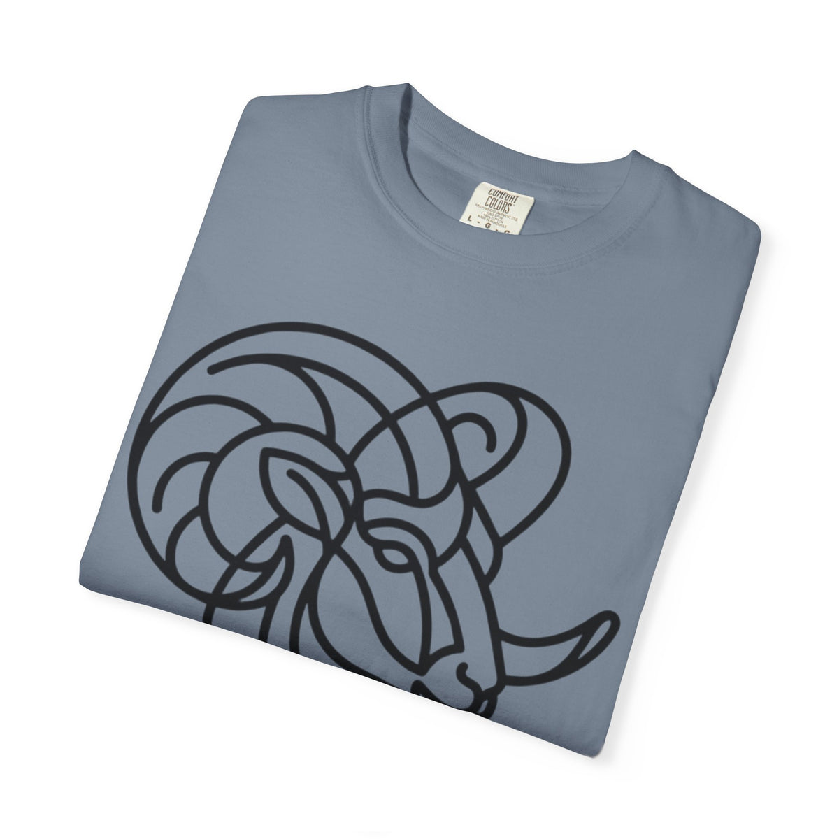 "Aries The Minimalist Ram" Unisex Garment-Dyed Tee
