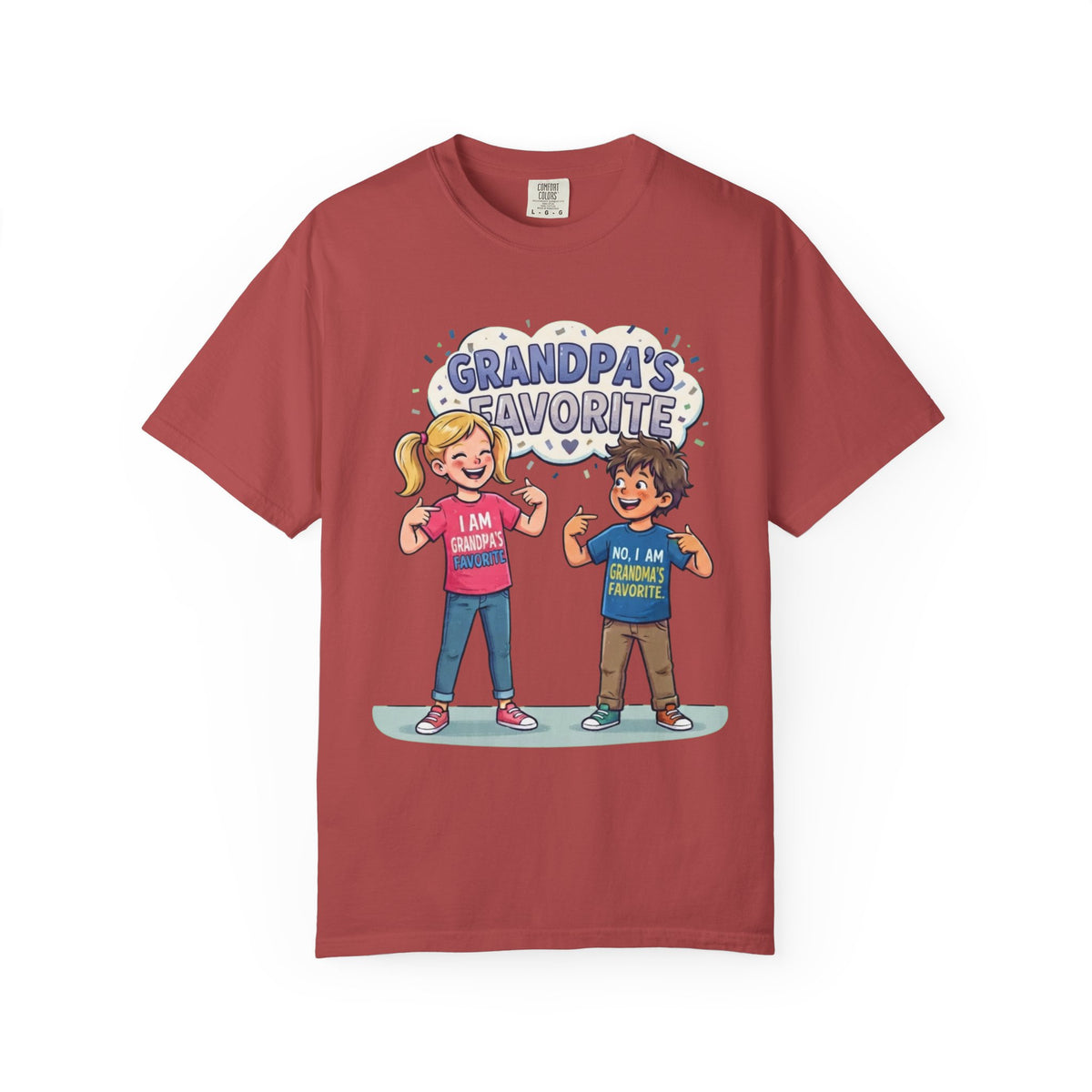 Color: Crimson | Grandpa's Favorite Unisex Garment-Dyed Tee