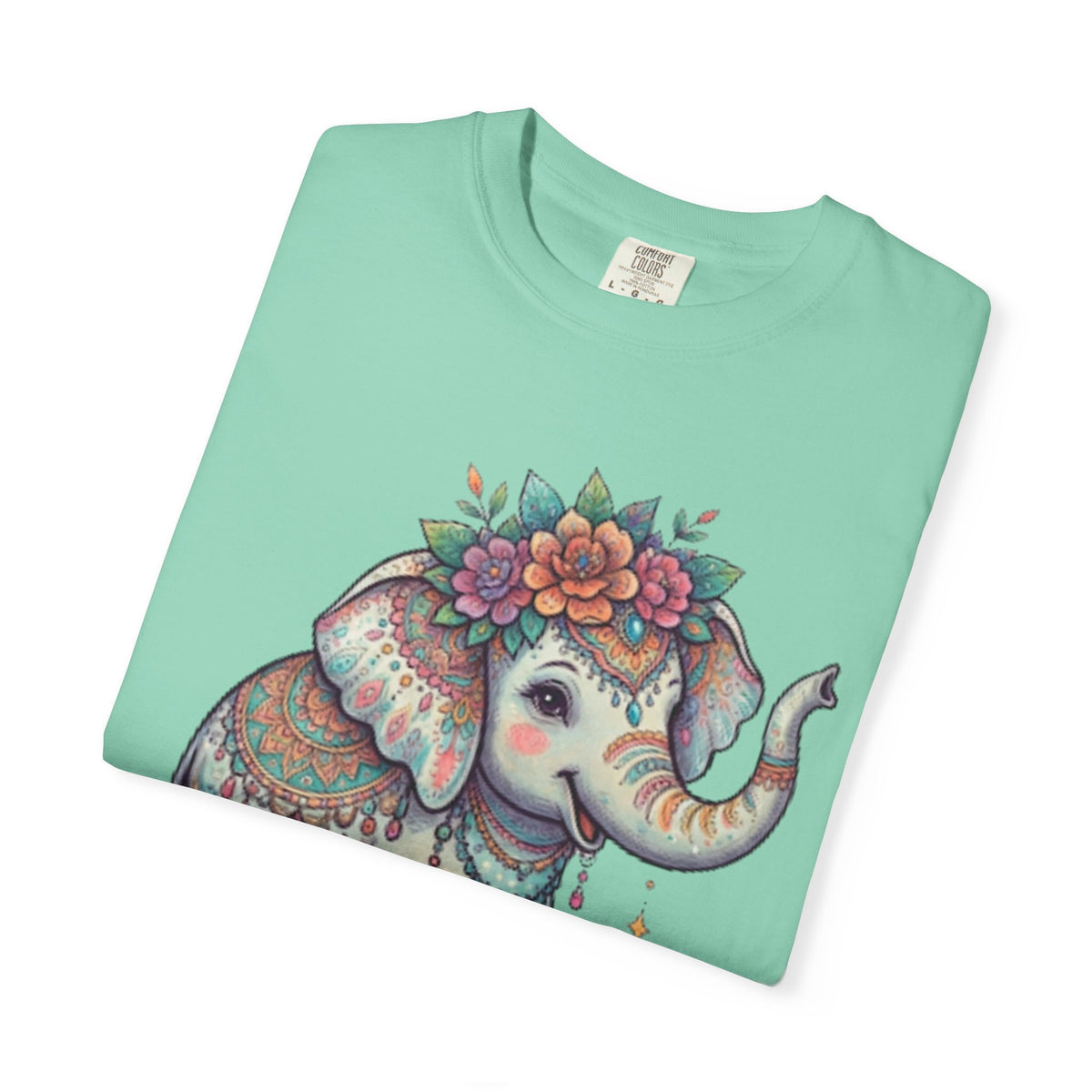 "Hippy Elephant" Unisex Garment-Dyed Tee