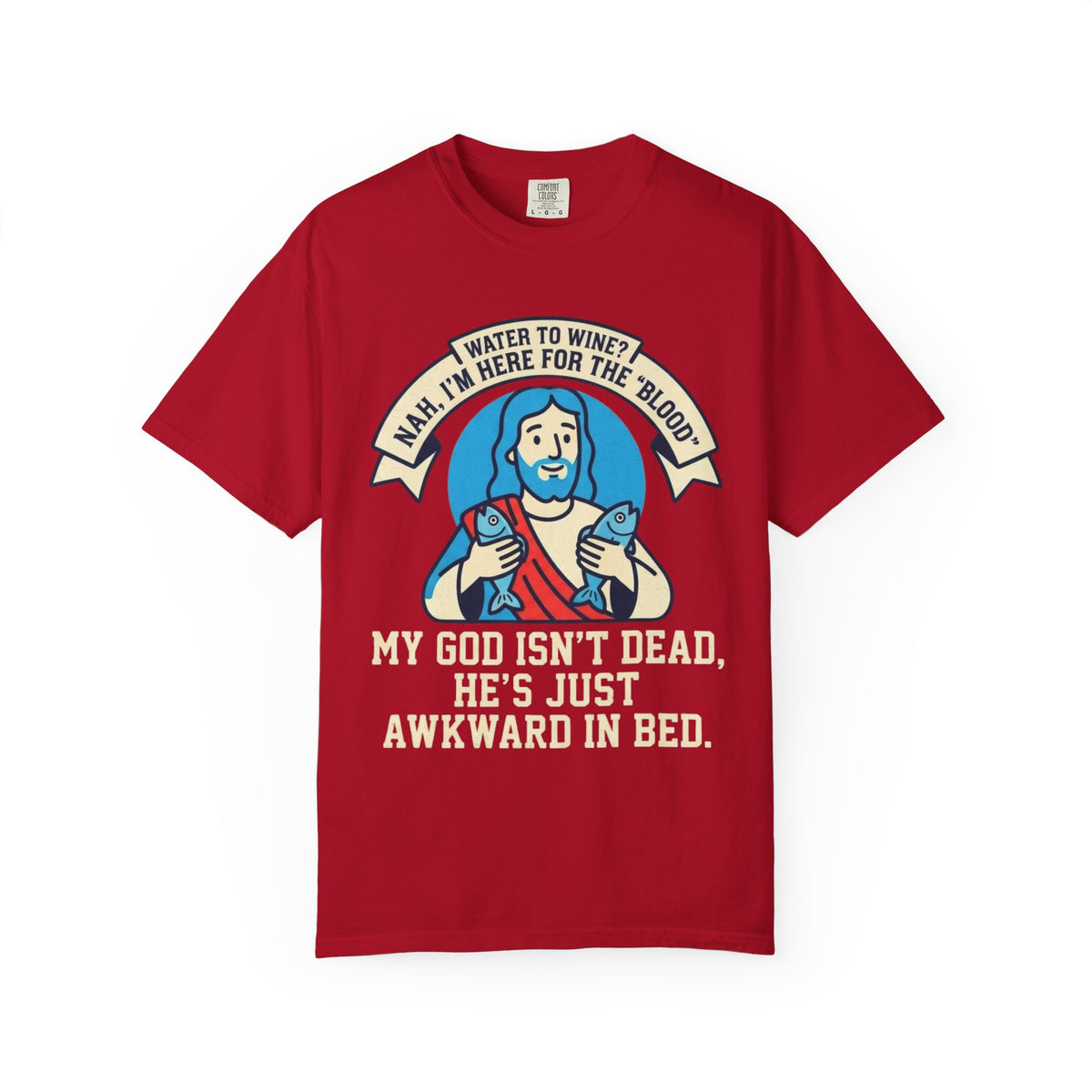 "Good Book Series Not Dead Awkward In Bed" Unisex Garment-Dyed Tee