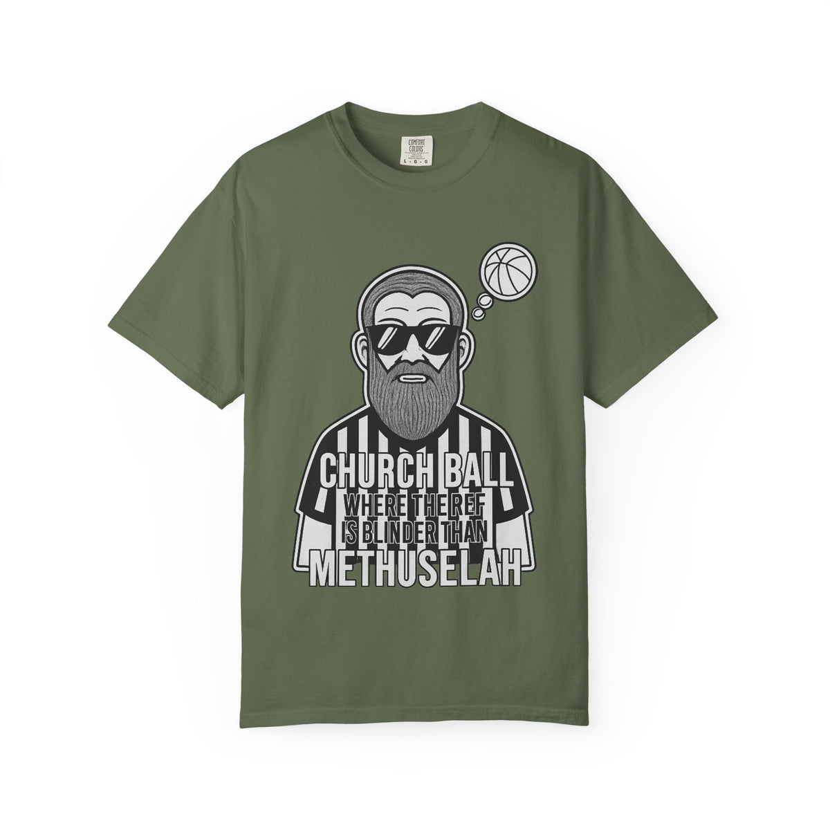 Color: Sage | Church Ball: Blinder Than Methuselah Unisex Garment-Dyed T-shirt